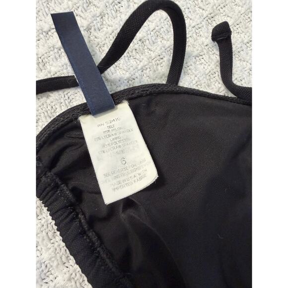 Polo Ralph Lauren Women's Black Icon Pony String Bikini Set Size 6 - Picture 5 of 7